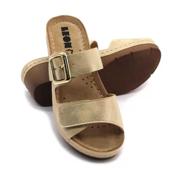 Leon Comfort női papucs-1110 arany