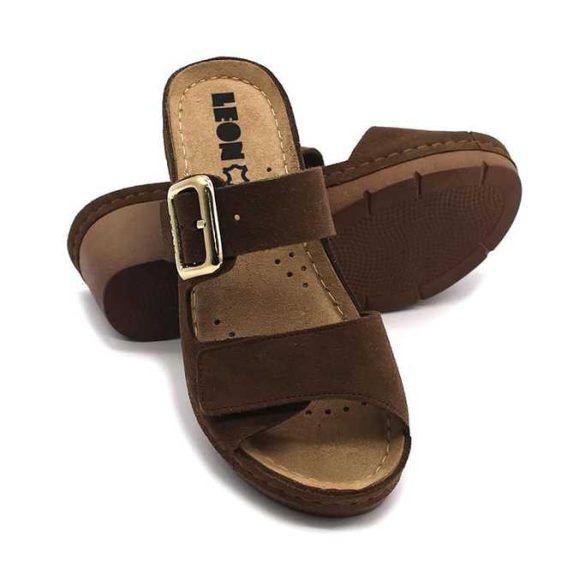 Leon Comfort női papucs-1110 barna