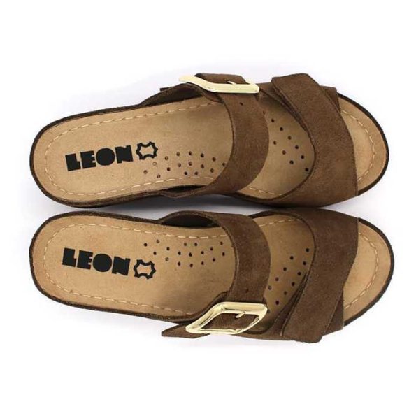 Leon Comfort női papucs-1110 barna