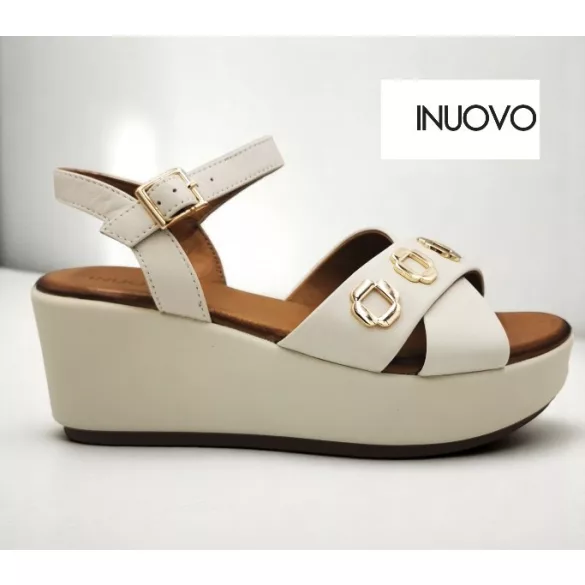 Inuovo női szandál-123127 Crema