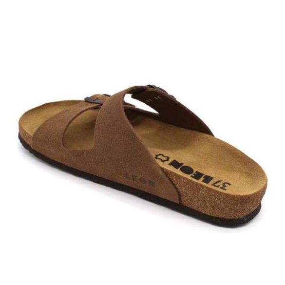 Leon Comfort női papucs-4010 Barna-velur