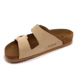 Leon Comfort női papucs-4050 Bezs-velur