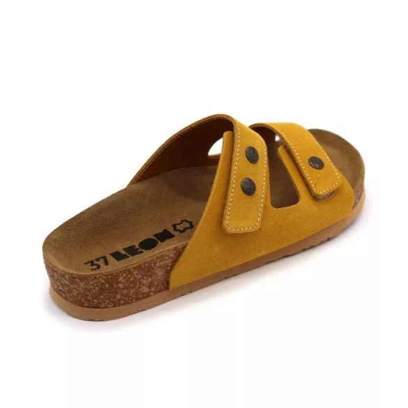 Leon Comfort női papucs-4050 Sarga-velur