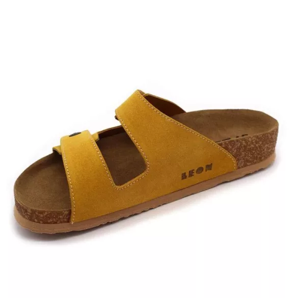 Leon Comfort női papucs-4050 Sarga-velur