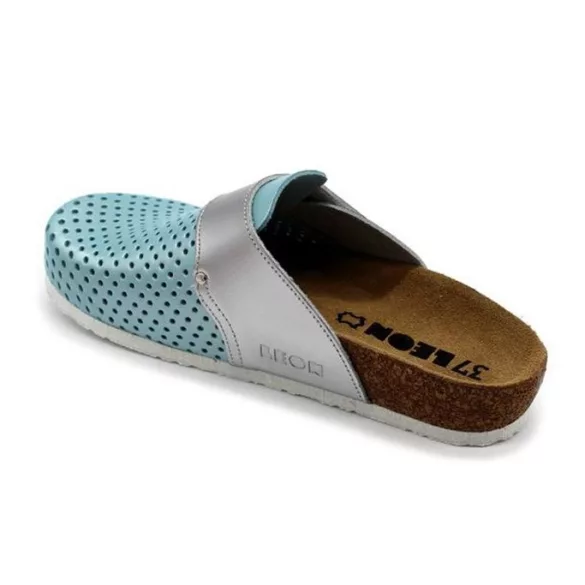 Leon Comfort női papucs-4251 Menta-ezust