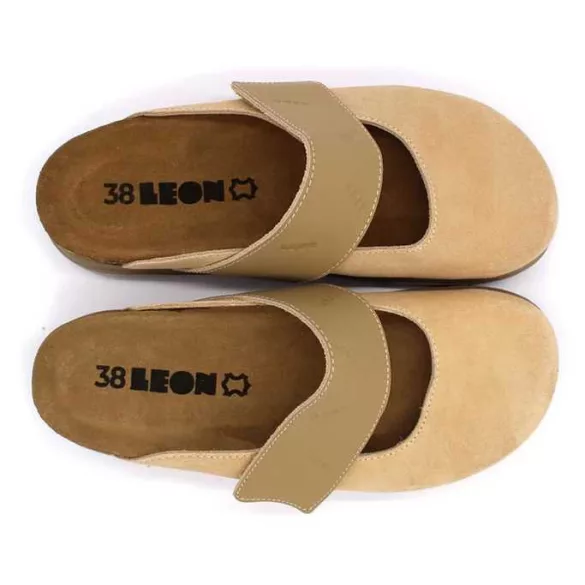 Leon Comfort női papucs-6002 bezs