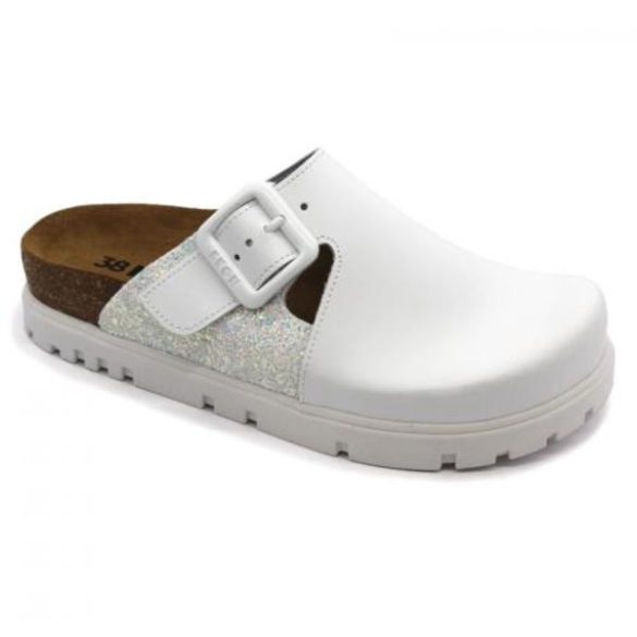 Leon Comfort női papucs-6005 fehér