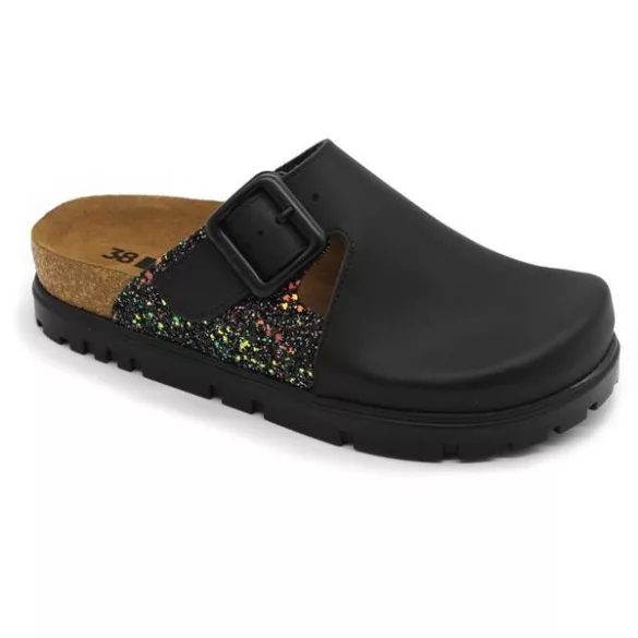 Leon Comfort női papucs-6005 fekete