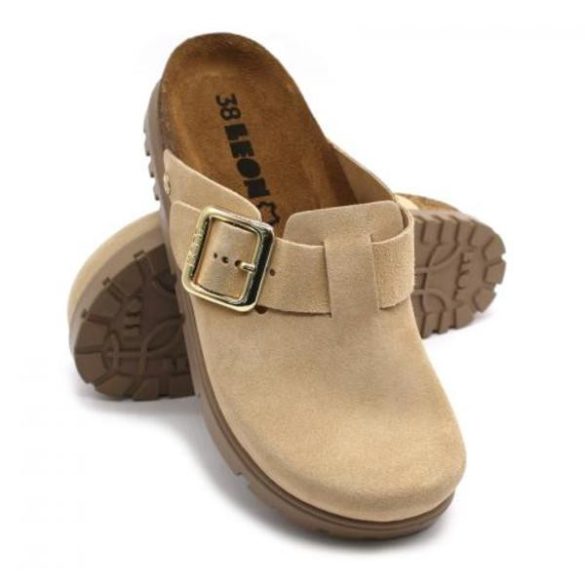 Leon Comfort női papucs-6006 bezs
