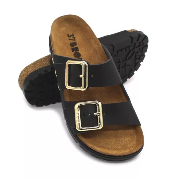 Leon Comfort női papucs-6010 Fekete