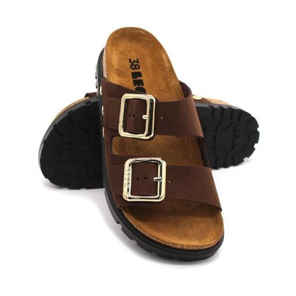 Leon Comfort női papucs-6011 barna