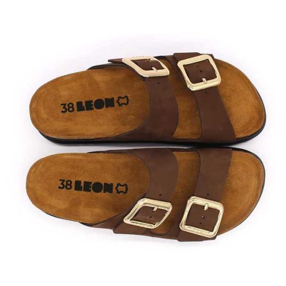 Leon Comfort női papucs-6011 barna