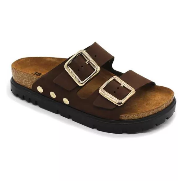 Leon Comfort női papucs-6011 barna