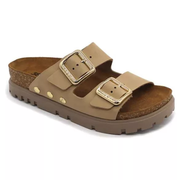 Leon Comfort női papucs-6011 bezs