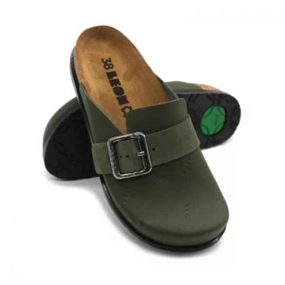 Leon Comfort női papucs-7000 zold