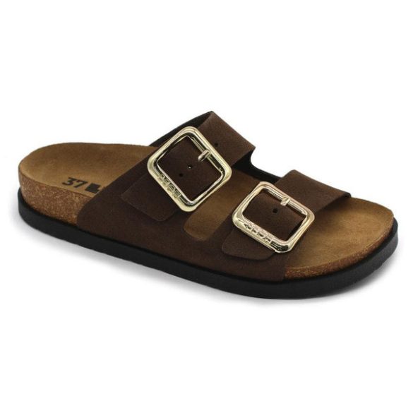Leon Comfort női papucs-7010 barna-velur