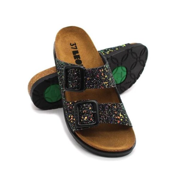 Leon Comfort női papucs-7011 fekete