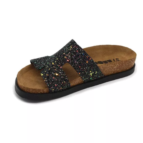 Leon Comfort női papucs-7030 fekete