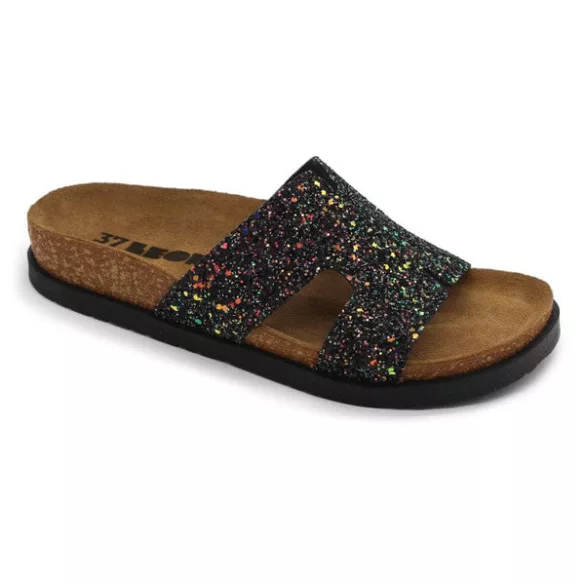 Leon Comfort női papucs-7030 fekete