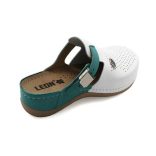 Leon Comfort női papucs-901 Fehér/Türkiz