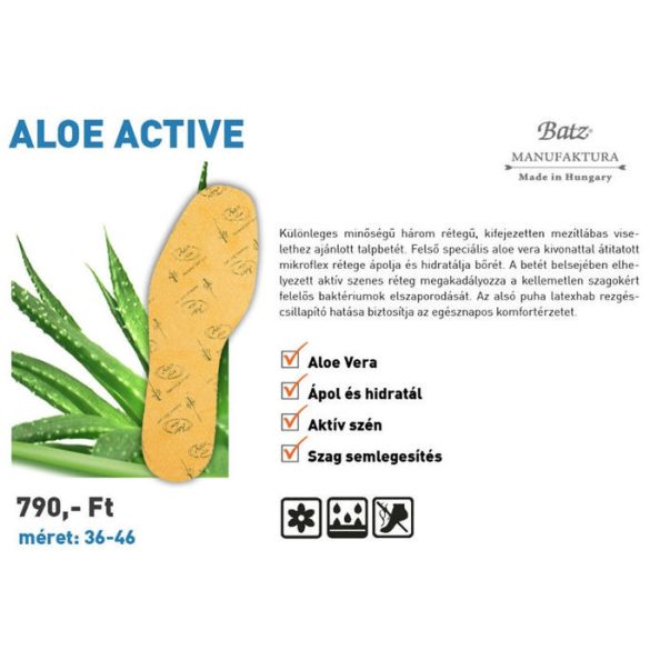 Batz talp betét unisex Talpbetét-902 Aloe Active