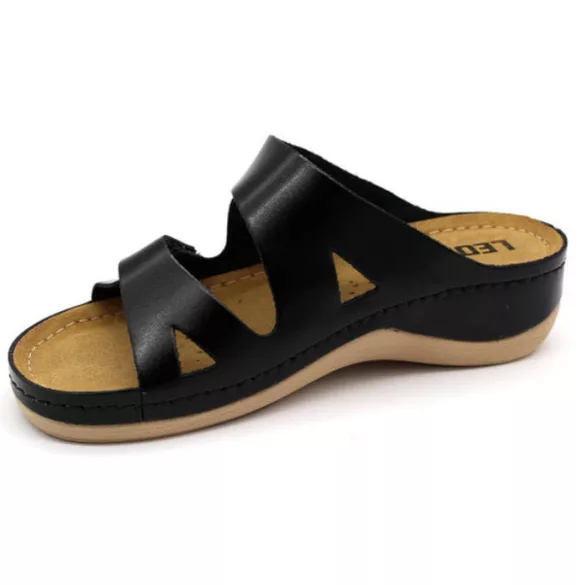 Leon Comfort női papucs-906 Fekete