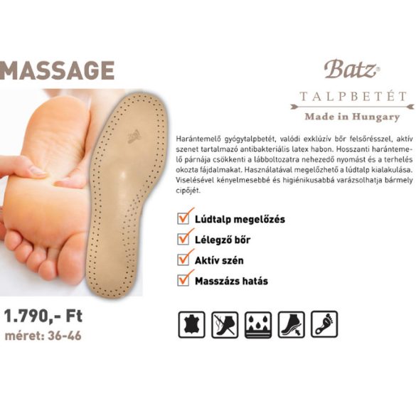 Batz talp betét unisex Talpbetét-945 massage