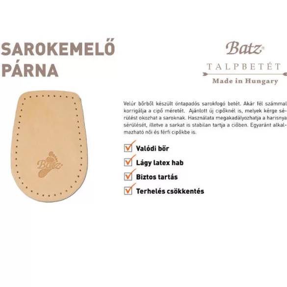 Batz talp betét unisex Talpbetét-955 Sarokemelő párna