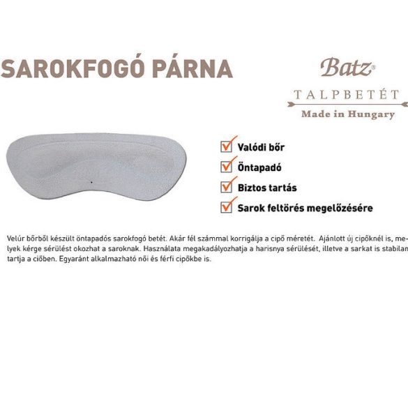 Batz talp betét női Talpbetét-970 Sarokfogo