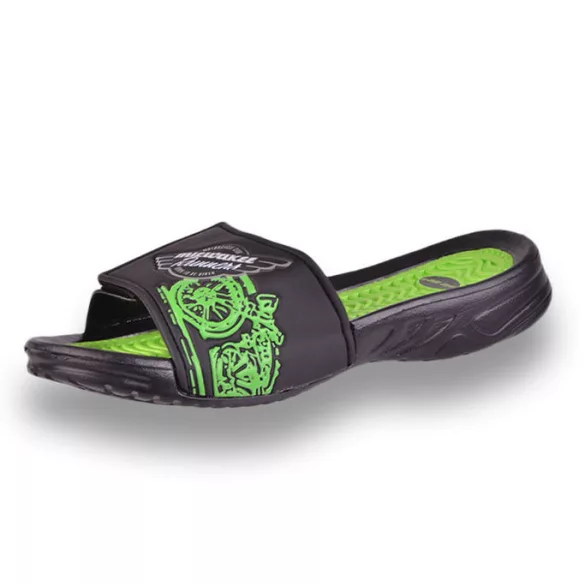 Kiárusítás gyerek papucs-Super Gear - A8786 black-green