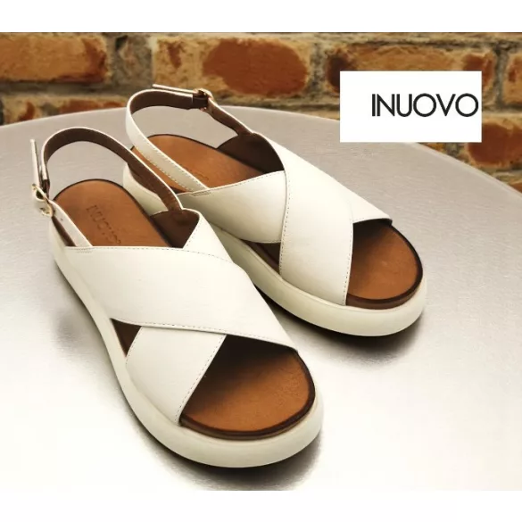 Inuovo női szandál-A96005 Crema