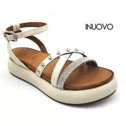 Inuovo női szandál-A96052 Crema