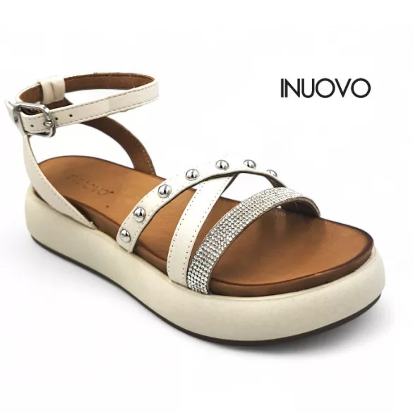 Inuovo női szandál-A96052 Crema