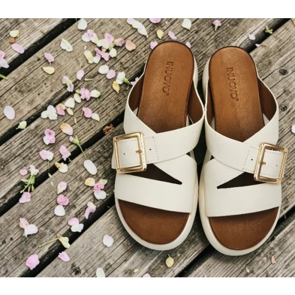 Inuovo női papucs-A96065 Crema