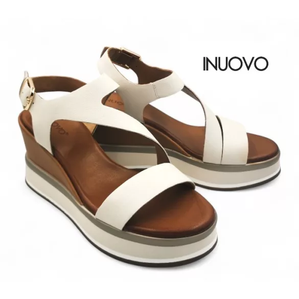 Inuovo női szandál-B37005 Crema