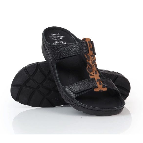 Batz női papucs-Bori Black-leo