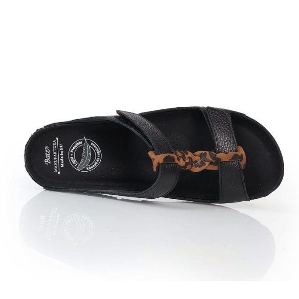 Batz női papucs-Bori Black-leo