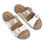 Batz női papucs-Mallorca Beige-Gld