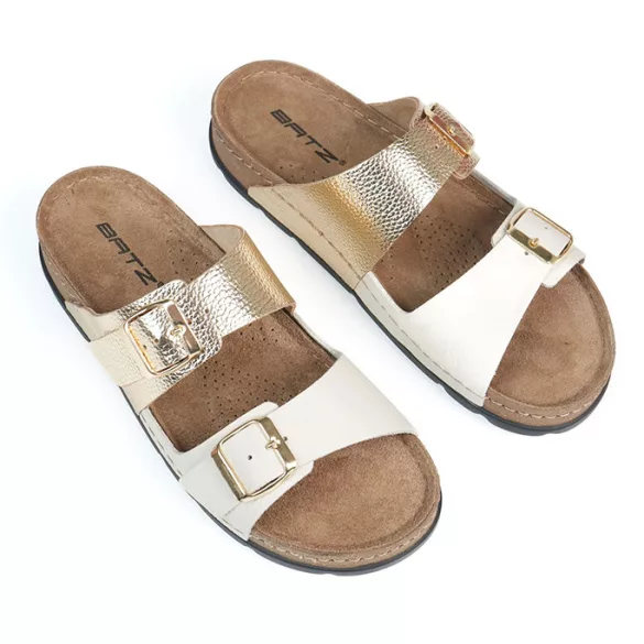 Batz női papucs-Mallorca Beige-Gld