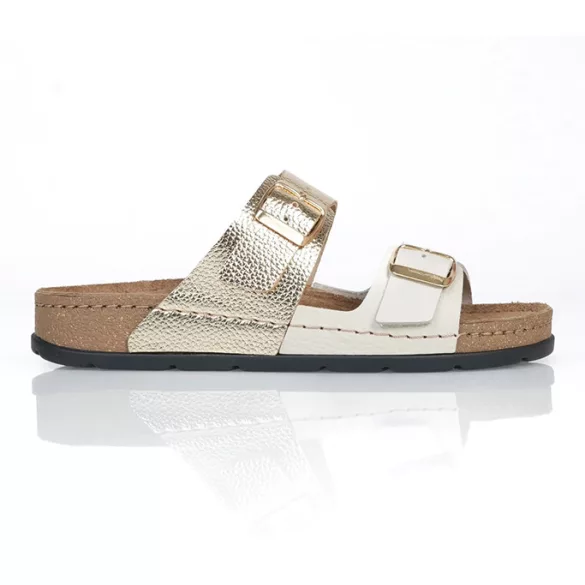 Batz női papucs-Mallorca Beige-Gld