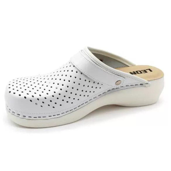 Leon Comfort női papucs-PU 101 Fehér
