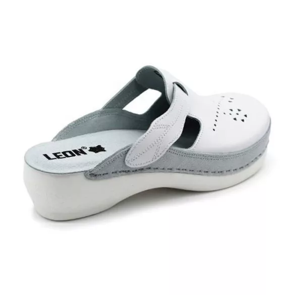 Leon Comfort női papucs-Pu 156 fehér