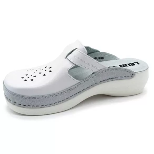 Leon Comfort női papucs-Pu 156 fehér
